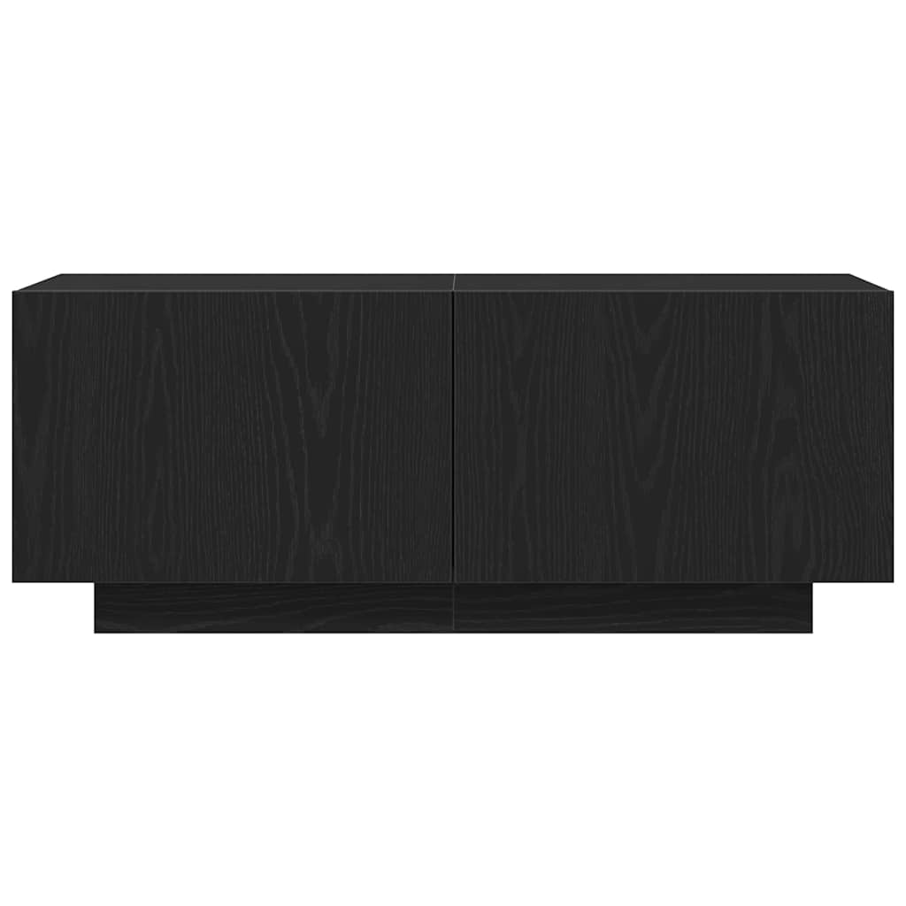 vidaXL TV Cabinet 100 x 35 x 40 cm Black Oak Engineered Wood