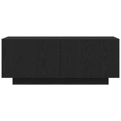 vidaXL TV Cabinet 100 x 35 x 40 cm Black Oak Engineered Wood