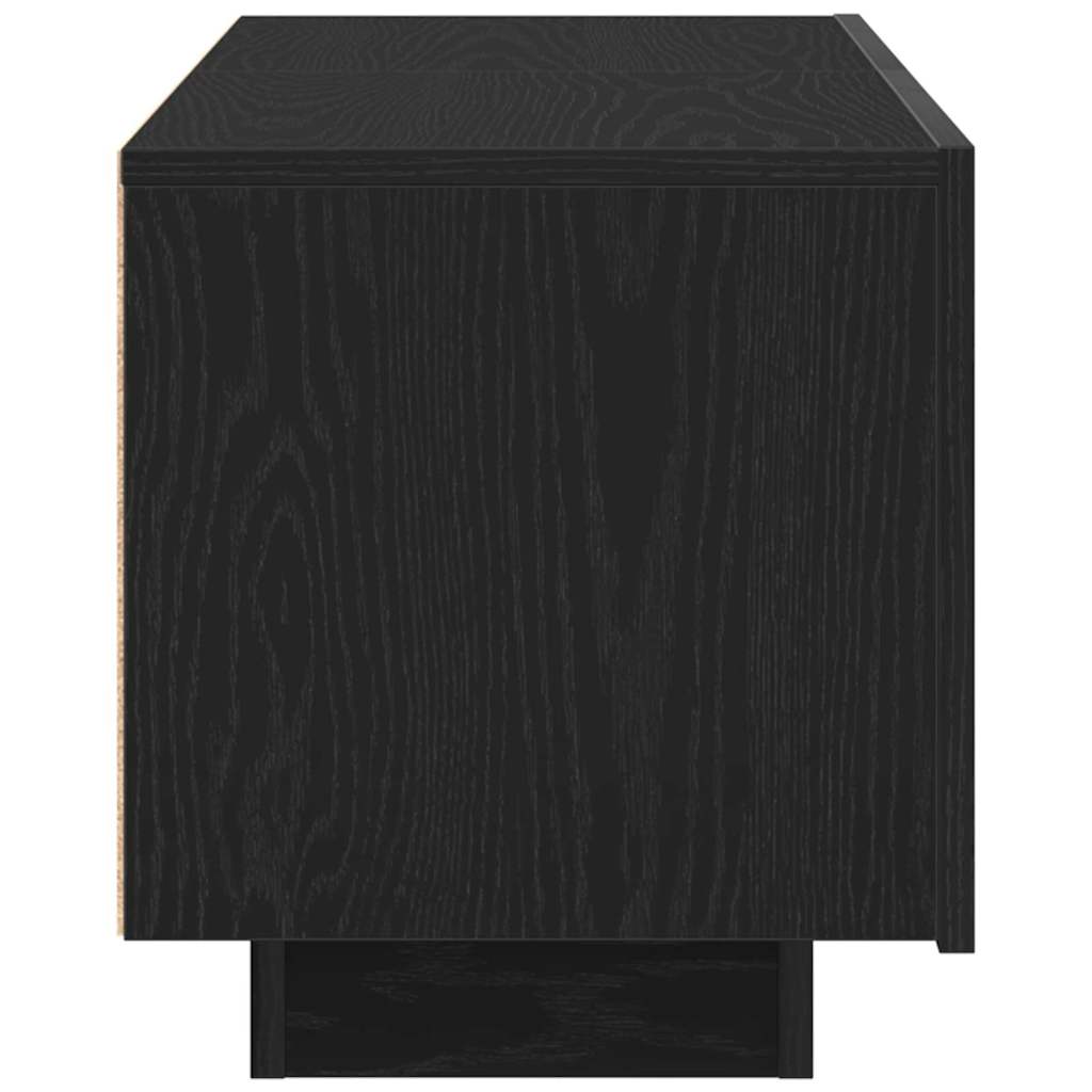 vidaXL TV Cabinet 100 x 35 x 40 cm Black Oak Engineered Wood