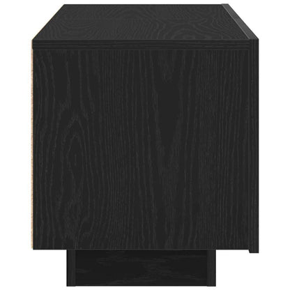 vidaXL TV Cabinet 100 x 35 x 40 cm Black Oak Engineered Wood