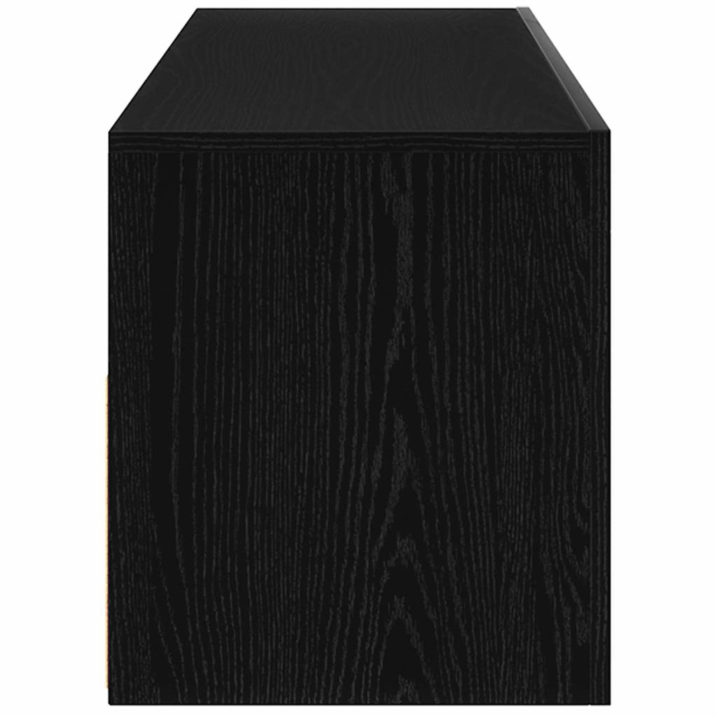 vidaXL Bedside Cabinet Black Oak 60 x 35 x 40 cm Engineered Wood