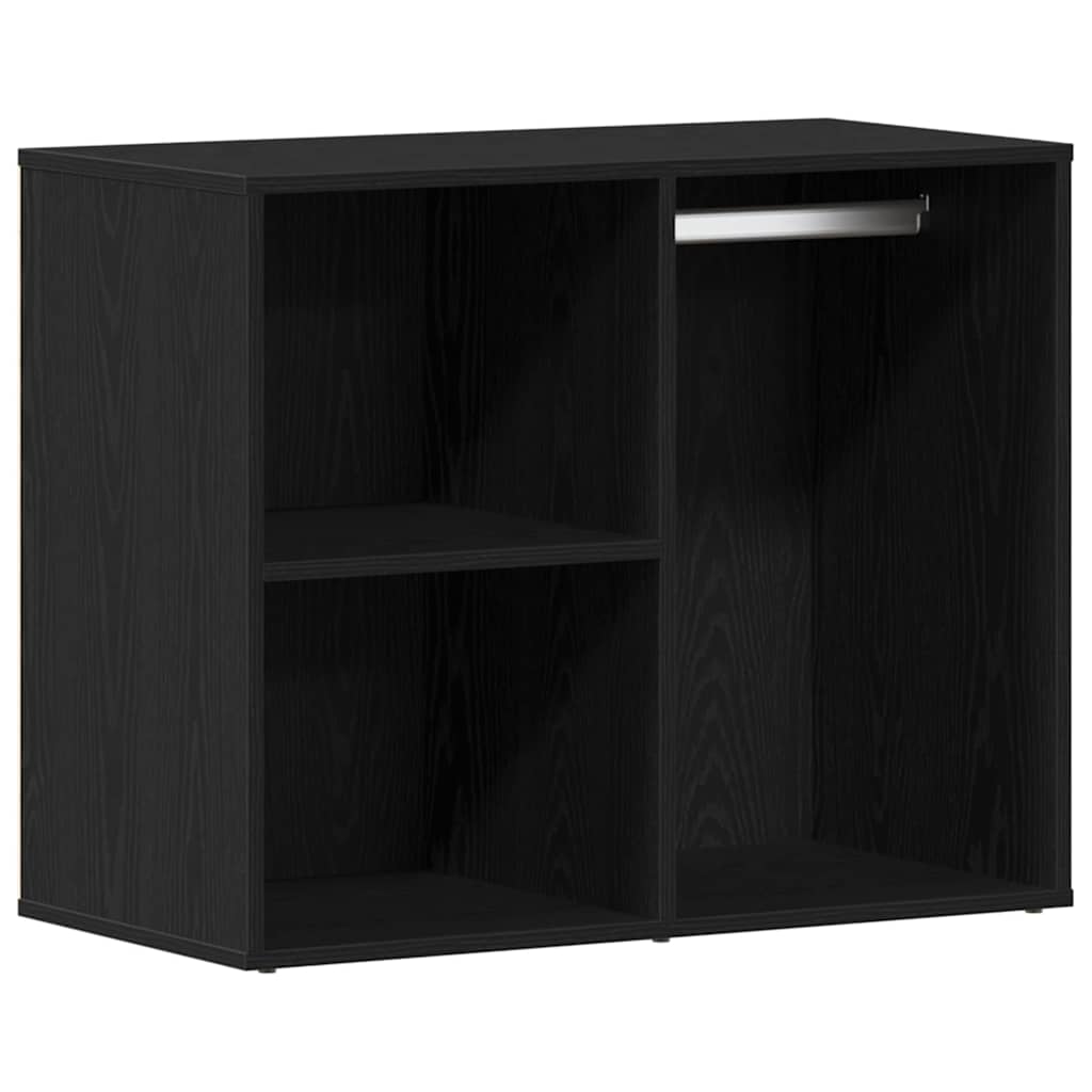 vidaXL Dressing Table Set with LED 4 pcs Black Oak Engineered Wood