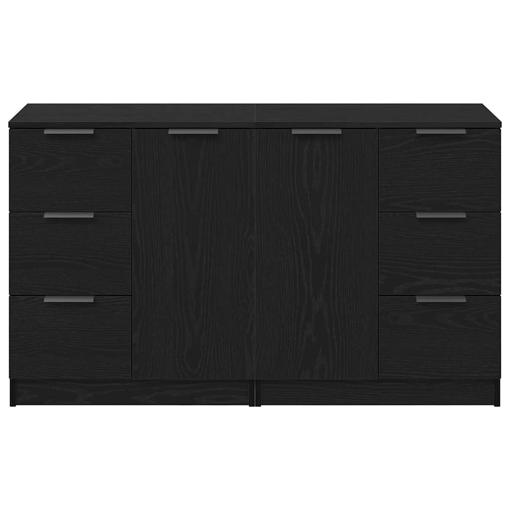 vidaXL Sideboard Black Oak 120 x 30 x 70 cm Engineered Wood