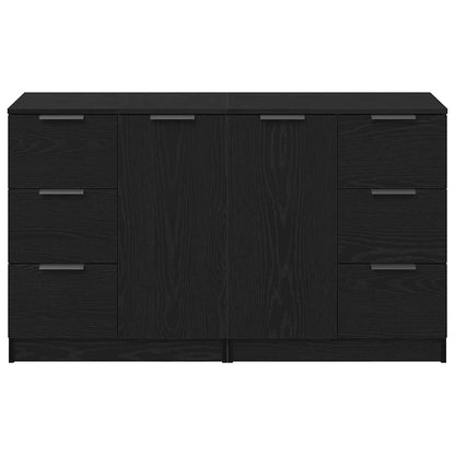 vidaXL Sideboard Black Oak 120 x 30 x 70 cm Engineered Wood