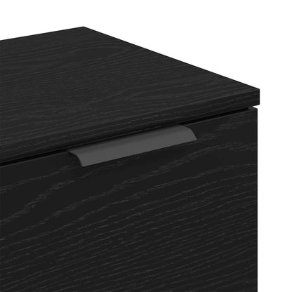 vidaXL Sideboard 2 pcs Black Oak 60 x 30 x 70 cm Engineered Wood