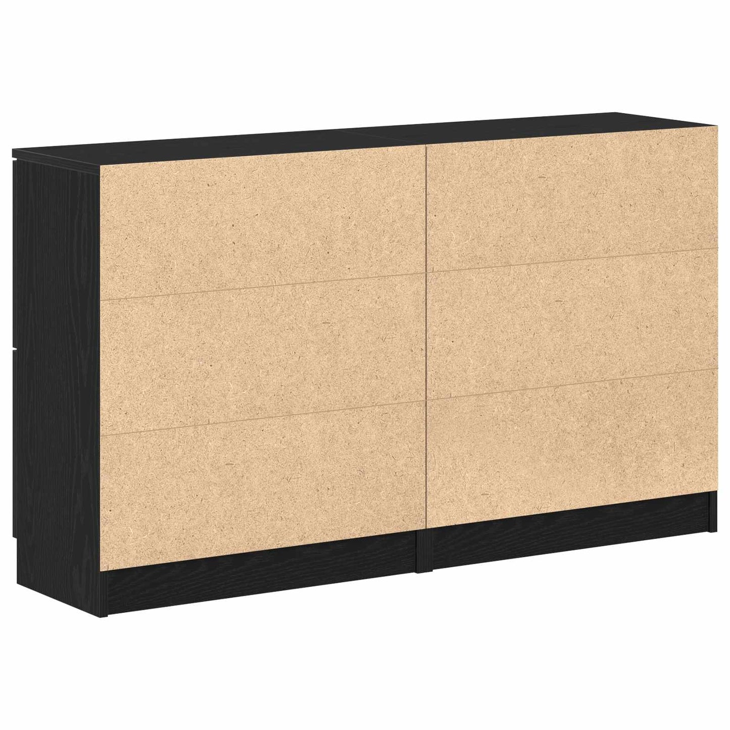 vidaXL Sideboard 2 pcs Black Oak 60 x 30 x 70 cm Engineered Wood