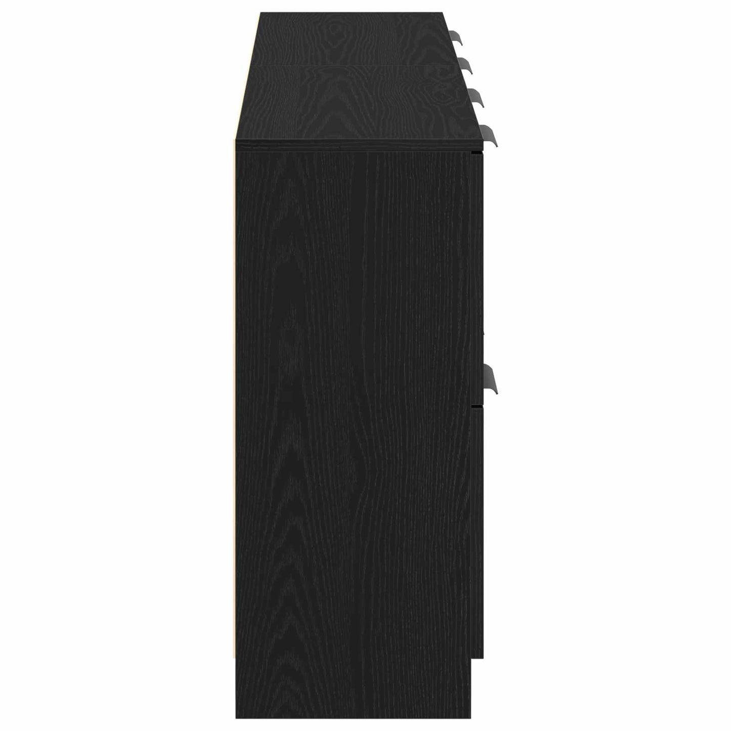 vidaXL Sideboard 2 pcs Black Oak 60 x 30 x 70 cm Engineered Wood