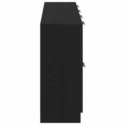 vidaXL Sideboard 2 pcs Black Oak 60 x 30 x 70 cm Engineered Wood