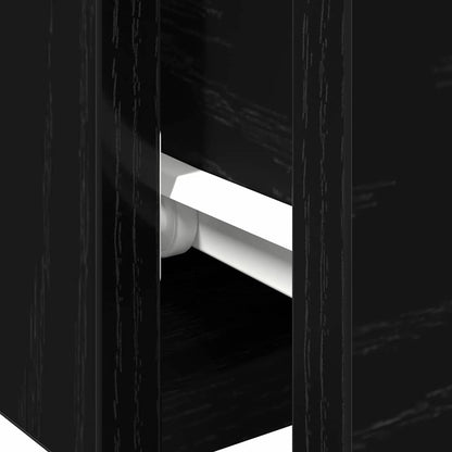vidaXL Wall-mounted Cabinet 2 pcs Black Oak 102 x 30 x 20 cm