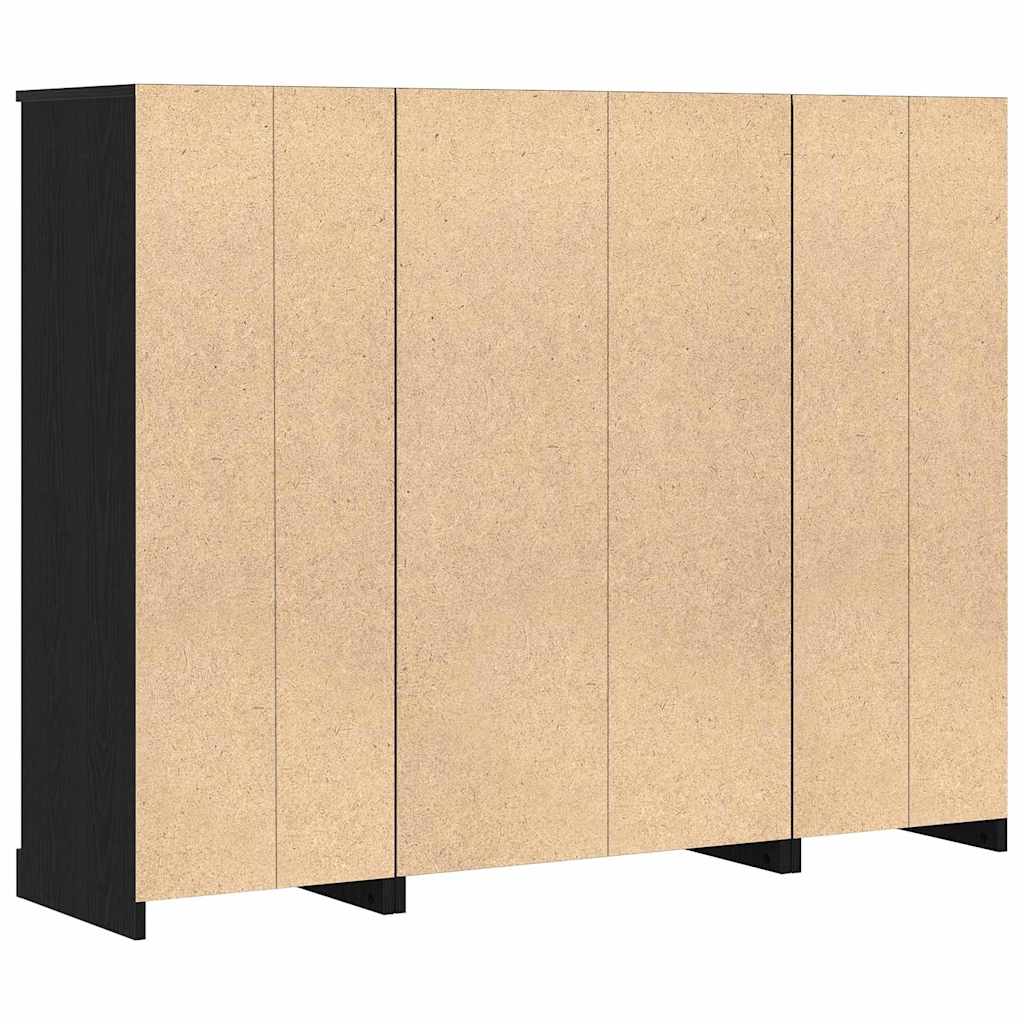 vidaXL Highboard Black Oak 132 x 35.5 x 103.5 cm Engineered Wood