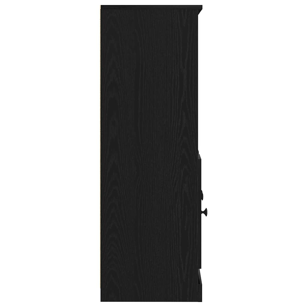 vidaXL Highboard Black Oak 132 x 35.5 x 103.5 cm Engineered Wood