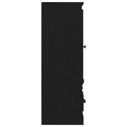vidaXL Highboard Black Oak 132 x 35.5 x 103.5 cm Engineered wood