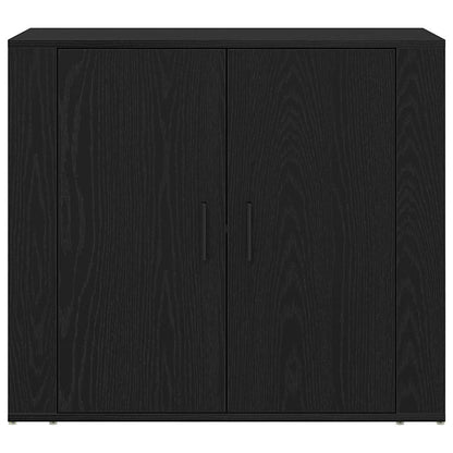 vidaXL Highboard Black Oak 80 x 33 x 150 cm Engineered Wood