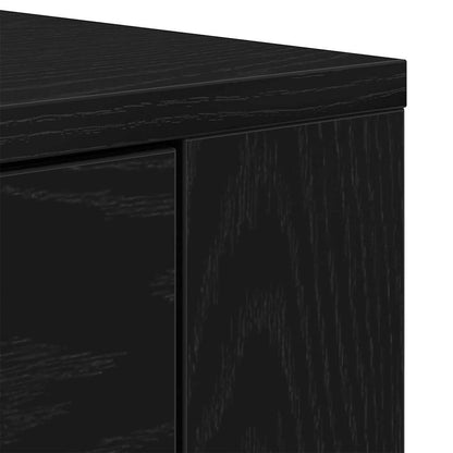 vidaXL Highboard Black Oak 80 x 33 x 150 cm Engineered Wood
