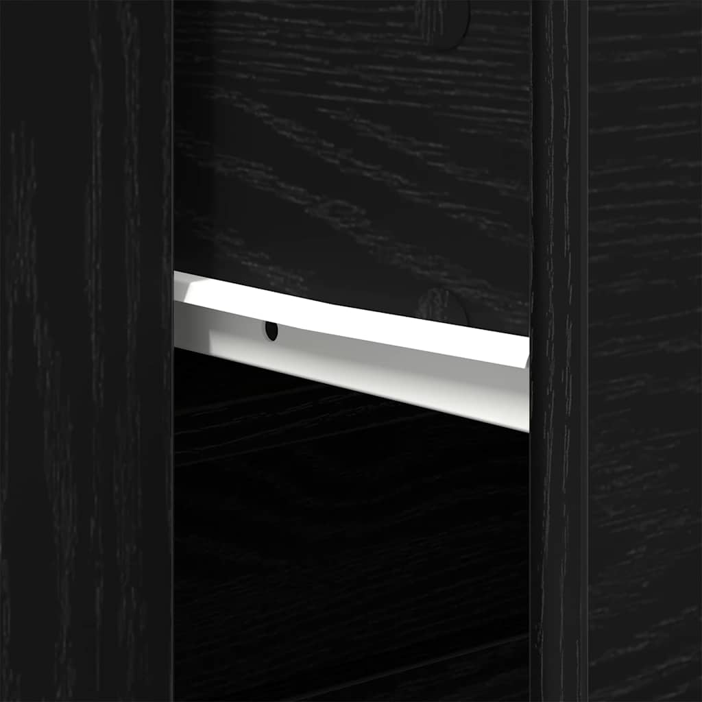 vidaXL Highboard Black Oak 80 x 33 x 150 cm Engineered Wood