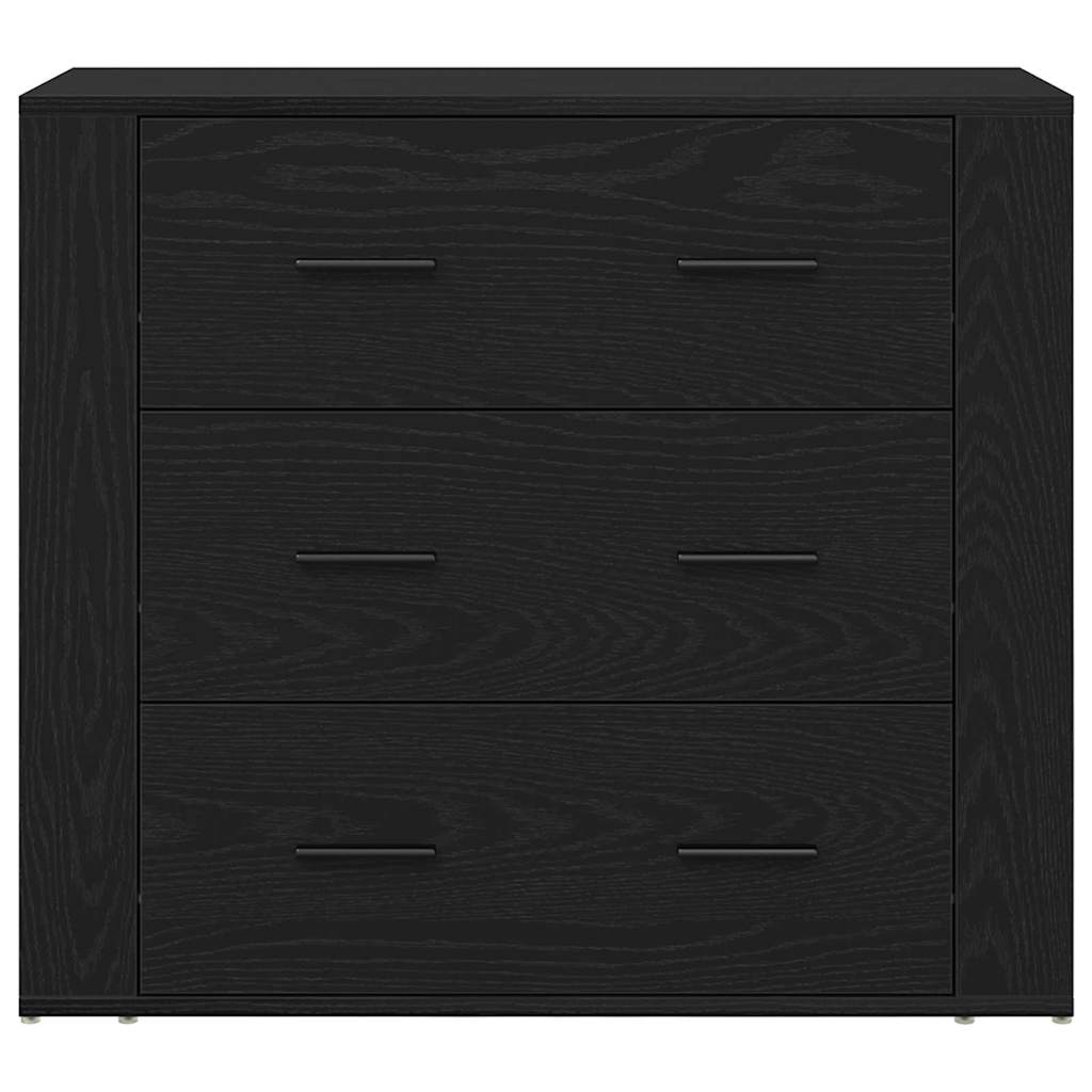 vidaXL Highboard Black Oak 80 x 33 x 150 cm Engineered Wood
