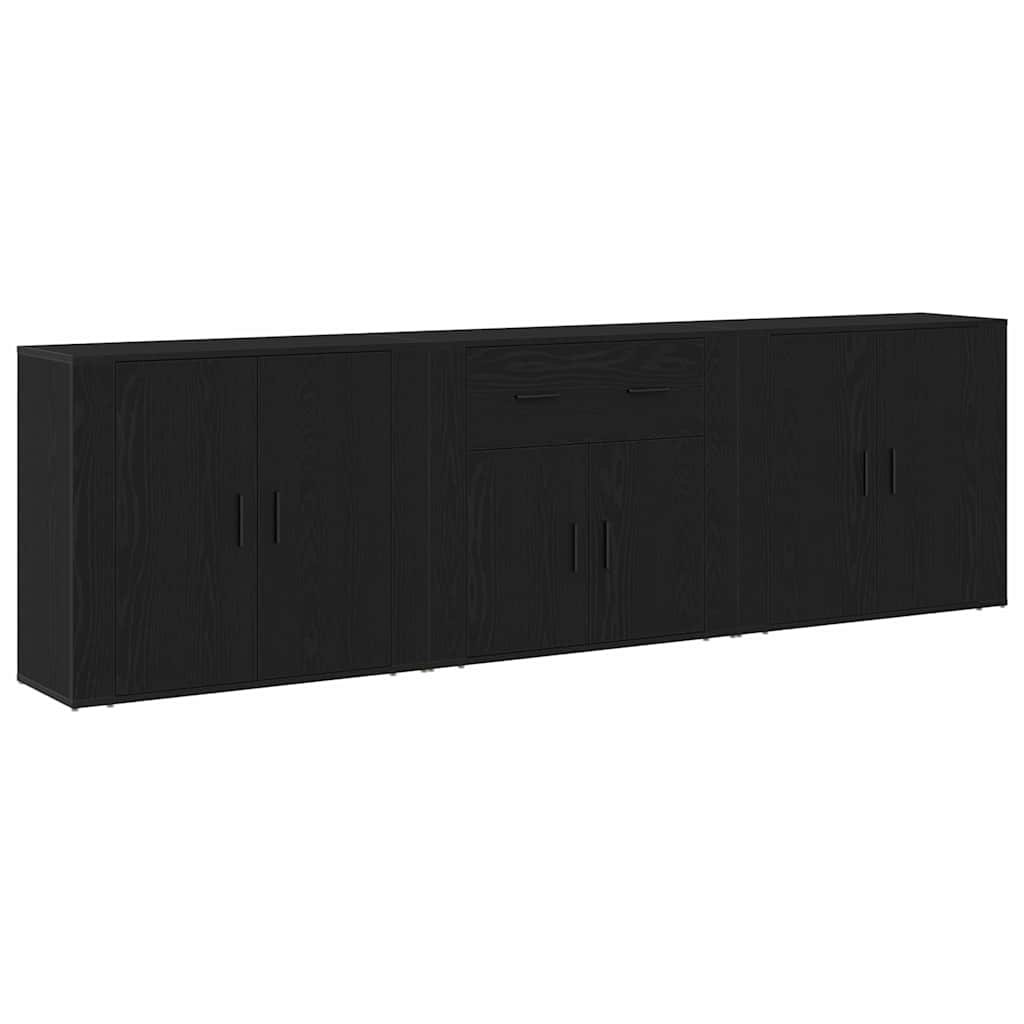 vidaXL Sideboard Black Oak 240 x 33 x 70 cm Engineered Wood