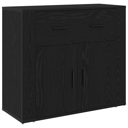 vidaXL Sideboard Black Oak 240 x 33 x 70 cm Engineered Wood