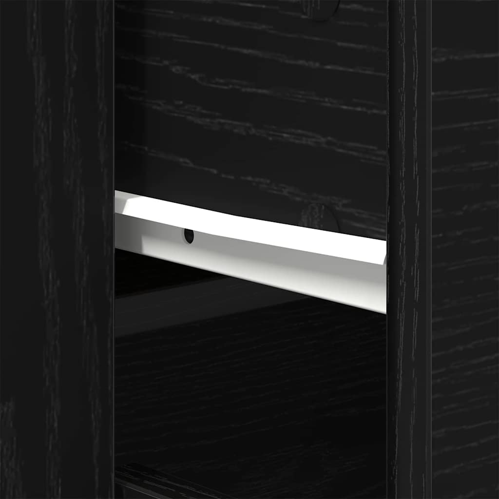 vidaXL Sideboard Black Oak 240 x 33 x 70 cm Engineered Wood