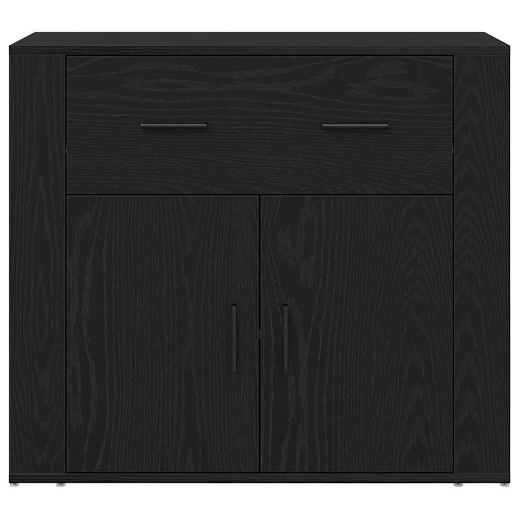 vidaXL Sideboard Black Oak 240 x 33 x 70 cm Engineered Wood