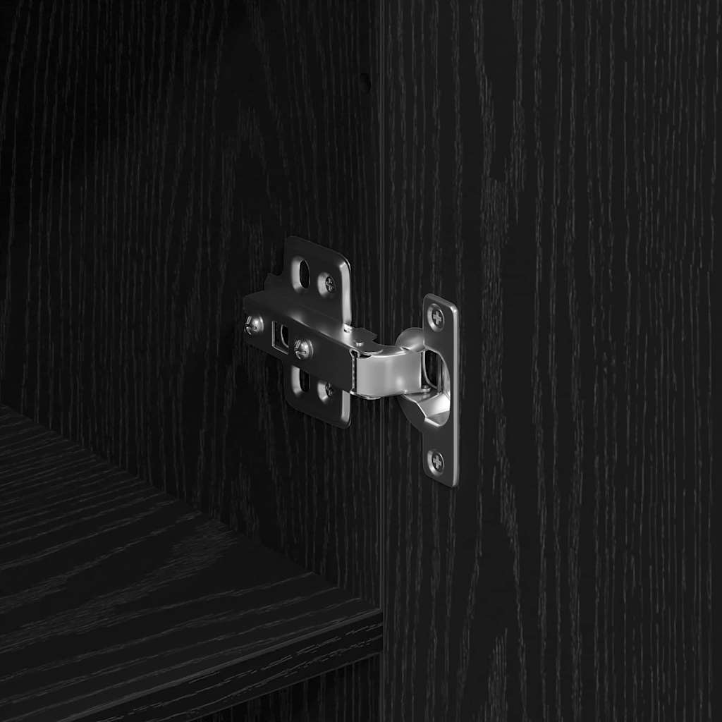vidaXL Highboard 2 pcs Black Oak 69.5 x 34 x 180 cm