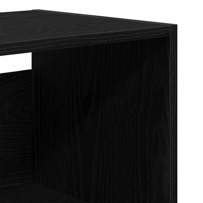 vidaXL Highboard 2 pcs Black Oak Engineered Wood
