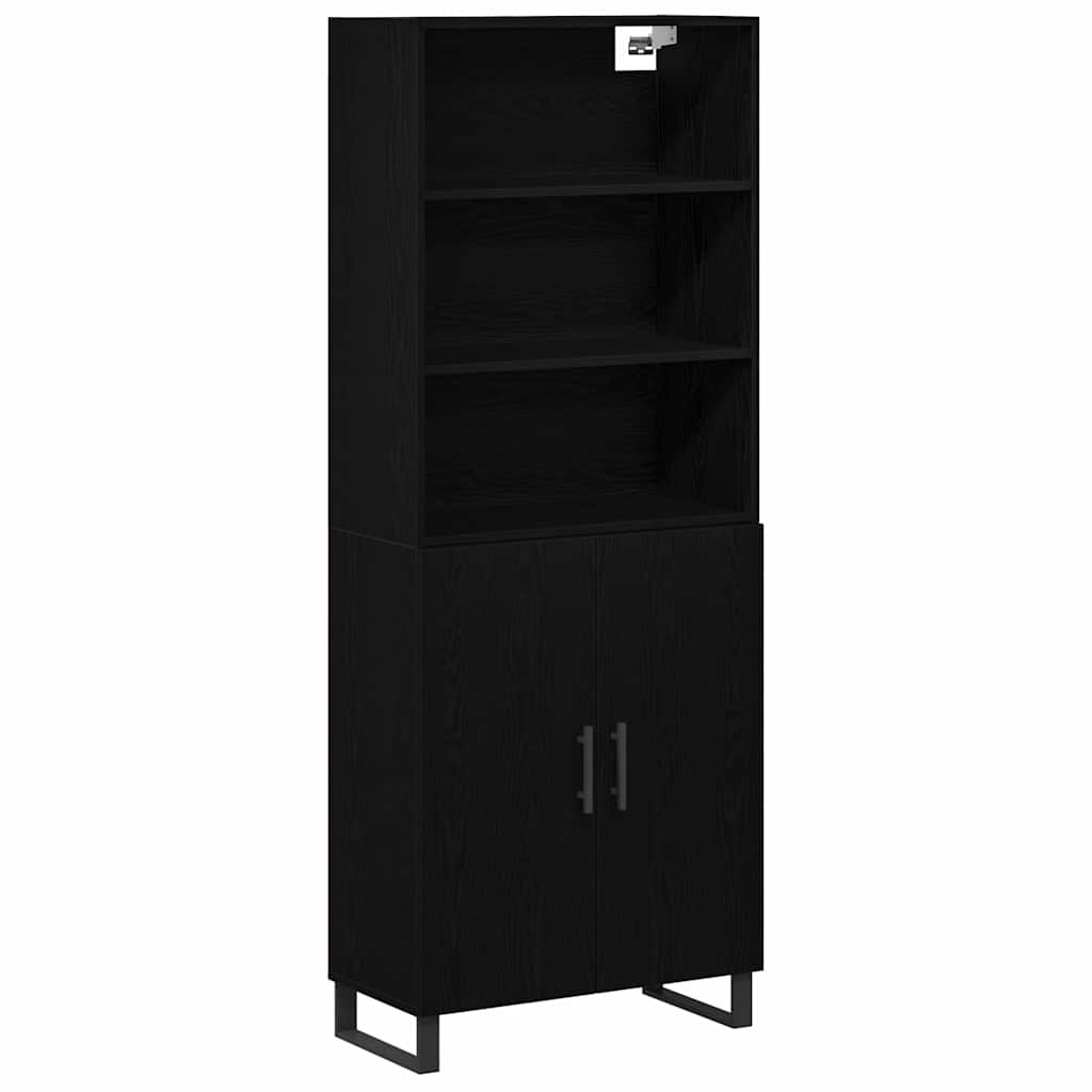 vidaXL Highboard 2 pcs Black Oak 69.5 x 34 x 180 cm