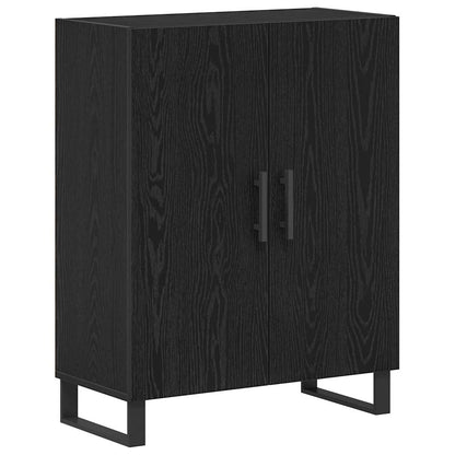 vidaXL Highboard 2 pcs Black Oak Engineered Wood