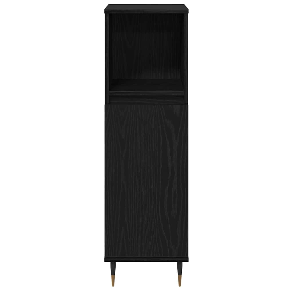 vidaXL Bathroom Furniture Set 3 pcs Black Oak 30 x 30 x 190 cm