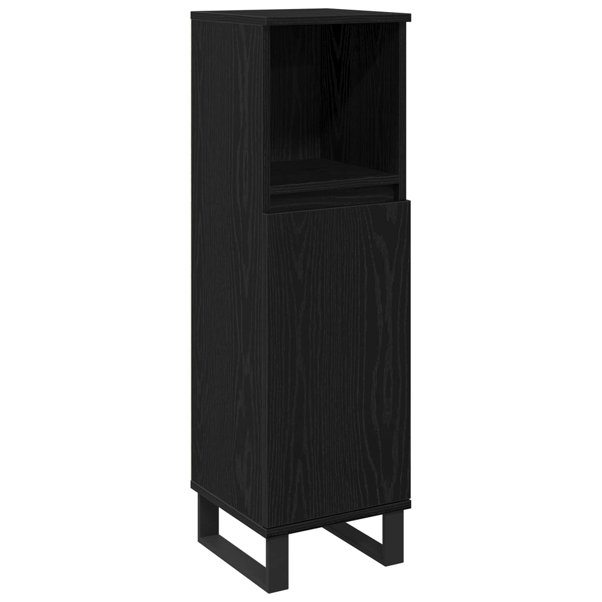 vidaXL Bathroom Furniture Set 3 pcs Black Oak