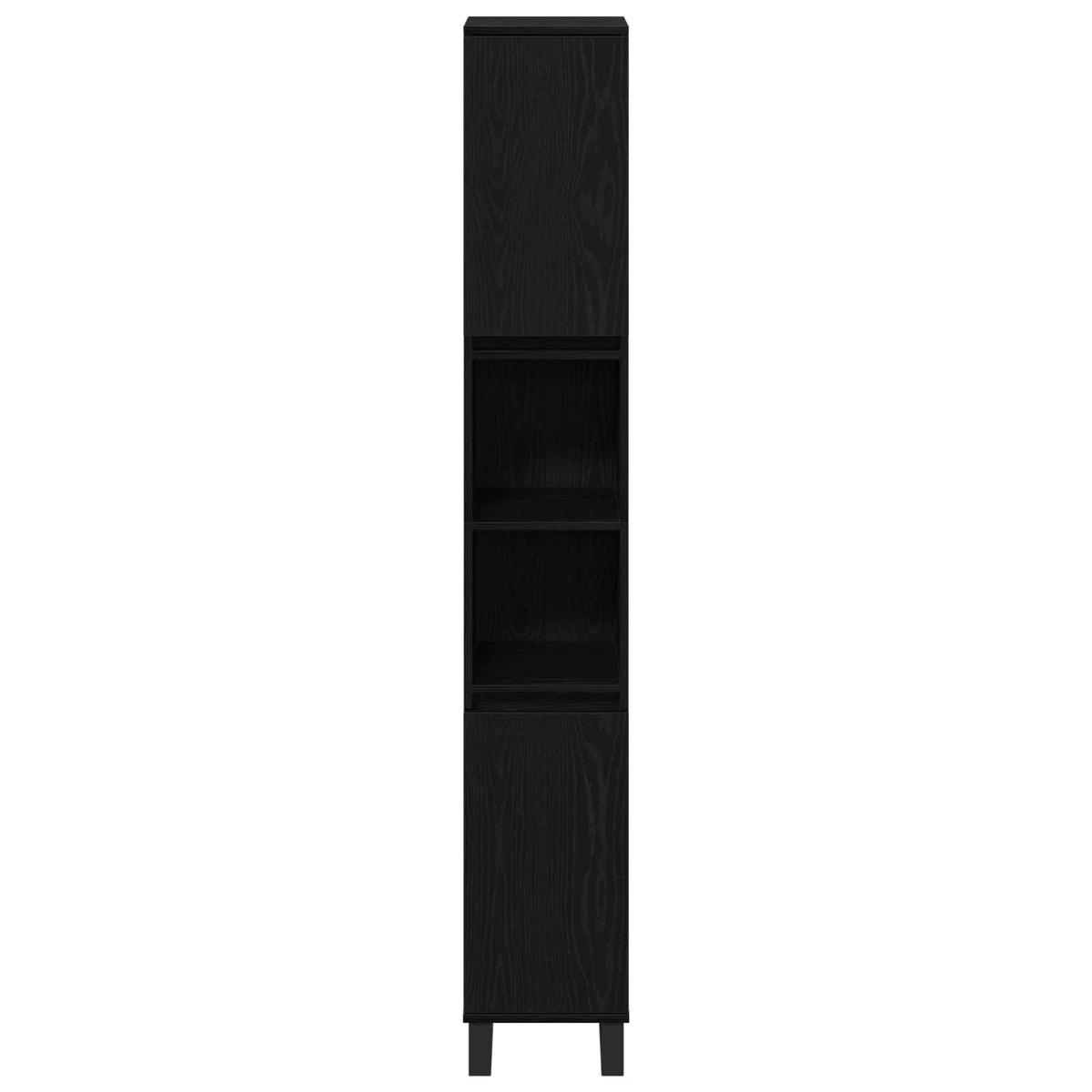 vidaXL Bathroom Furniture Set 3 pcs Black Oak