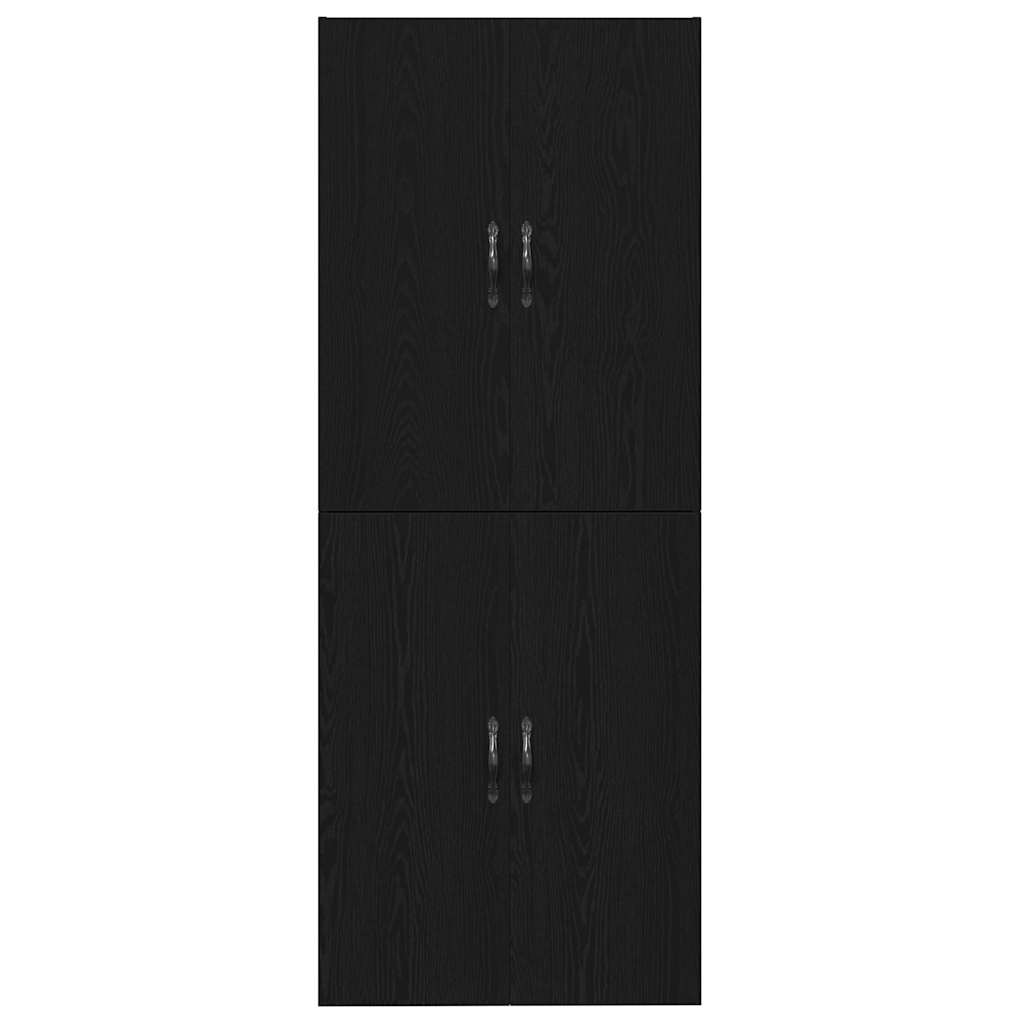 vidaXL Wall-Mounted Cabinet 2 pcs Black Oak 69.5 x 34 x 90 cm