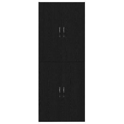 vidaXL Wall-Mounted Cabinet 2 pcs Black Oak 69.5 x 34 x 90 cm