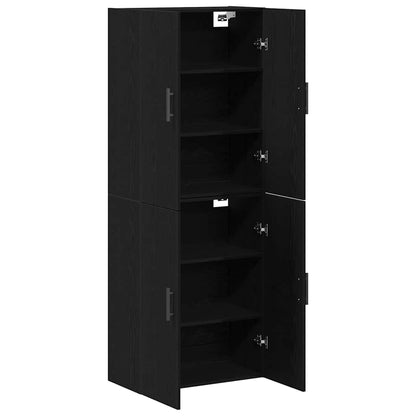 vidaXL Wall-Mounted Cabinet 2 pcs Black Oak 69.5 x 34 x 90 cm