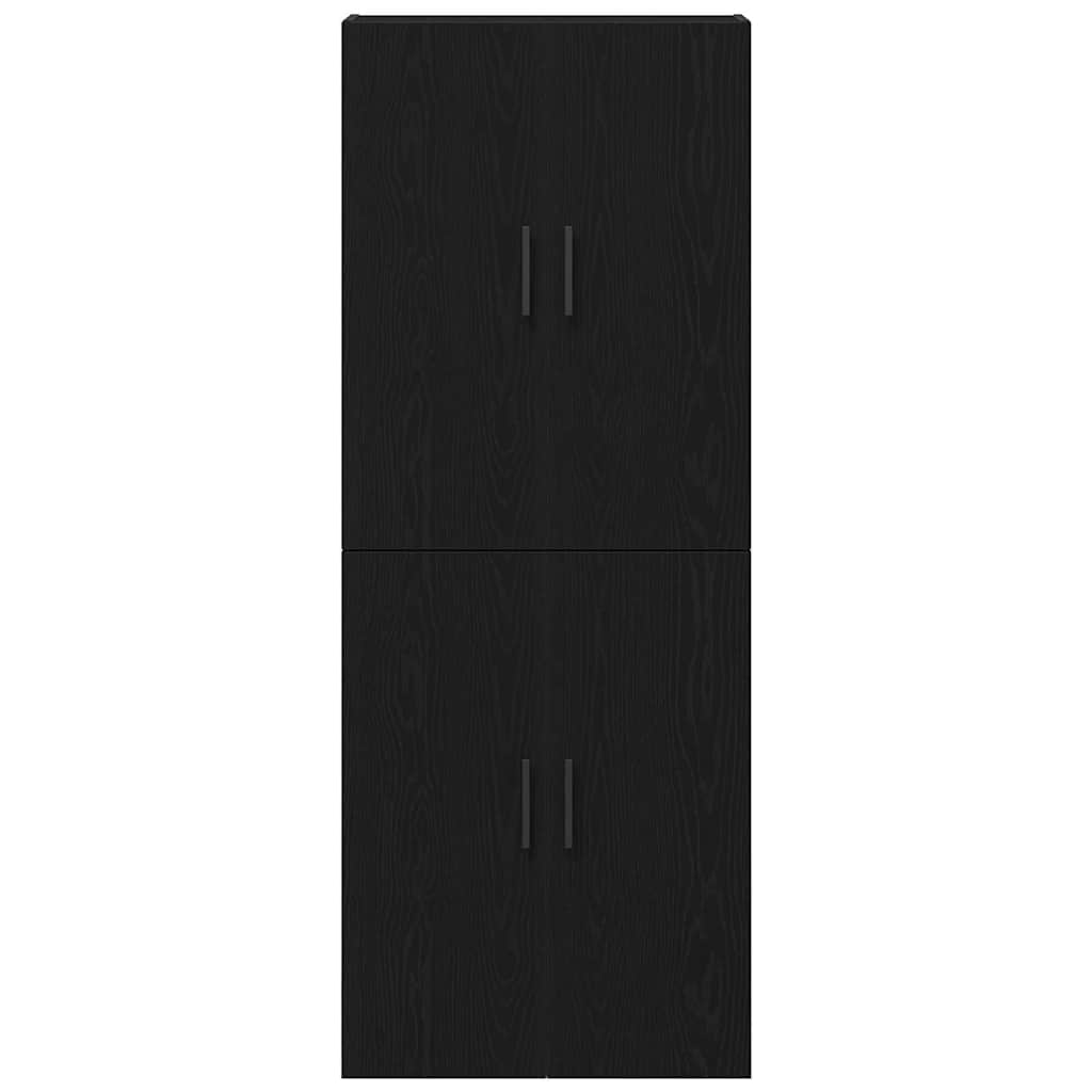 vidaXL Wall-Mounted Cabinet 2 pcs Black Oak 69.5 x 34 x 90 cm