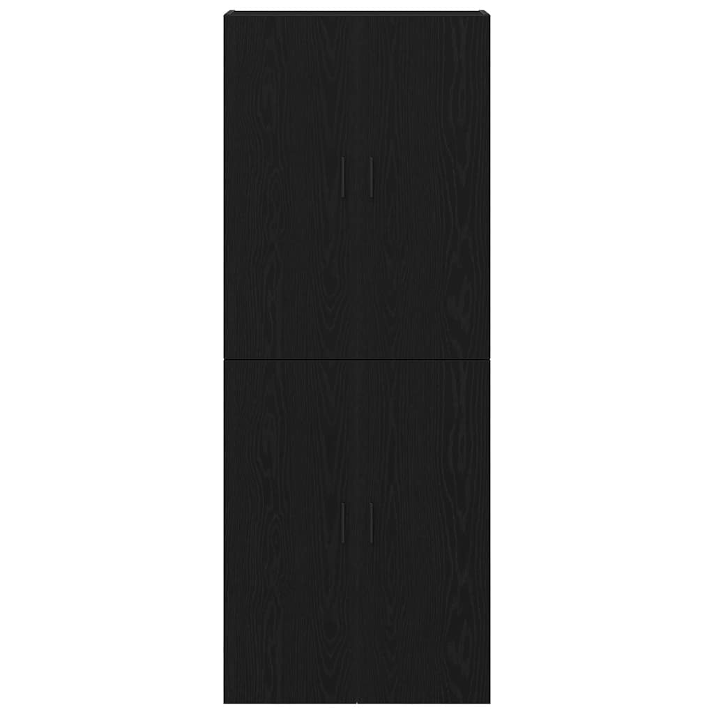 vidaXL Wall-Mounted Cabinet 2 pcs Black Oak 69.5 x 34 x 90 cm