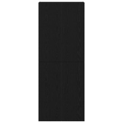 vidaXL Wall-Mounted Cabinet 2 pcs Black Oak 69.5 x 34 x 90 cm