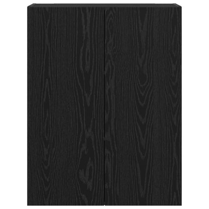 vidaXL Wall-Mounted Cabinet 2 pcs Black Oak 69.5 x 34 x 90 cm