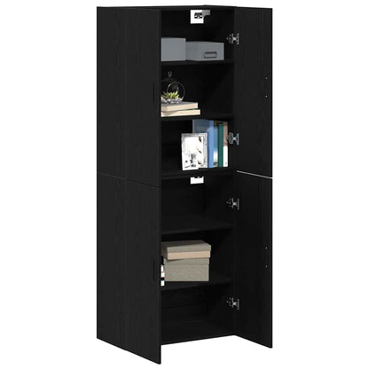 vidaXL Wall-Mounted Cabinet 2 pcs Black Oak 69.5 x 34 x 90 cm