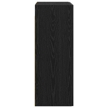 vidaXL Wall-Mounted Cabinet 2 pcs Black Oak 69.5 x 34 x 90 cm