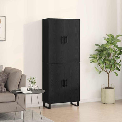 vidaXL Highboard 2 pcs Black oak 69.5 x 34 x 180 cm
