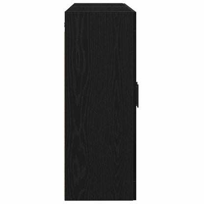 vidaXL Wall-mounted Cabinet 2 pcs Black Oak 69.5 x 34 x 90 cm