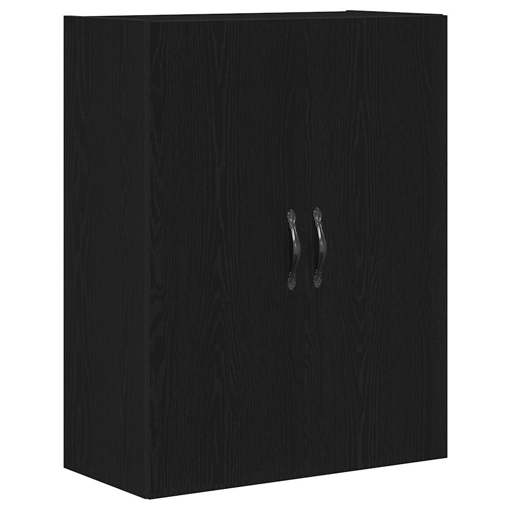 vidaXL Highboard 2 pcs Black Oak Engineered Wood and Glass