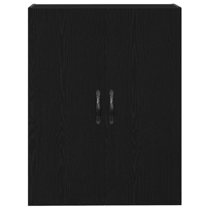 vidaXL Highboard 2 pcs Black Oak Engineered Wood and Glass