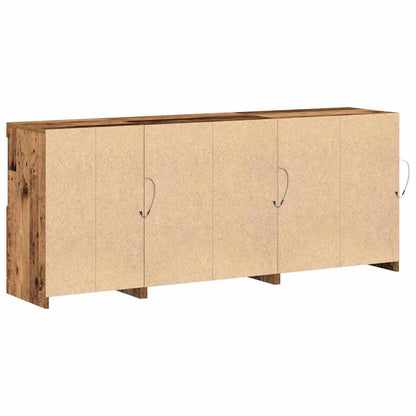 vidaXL LED Sideboard Old Wood 162 x 37 x 67 cm Engineered Wood