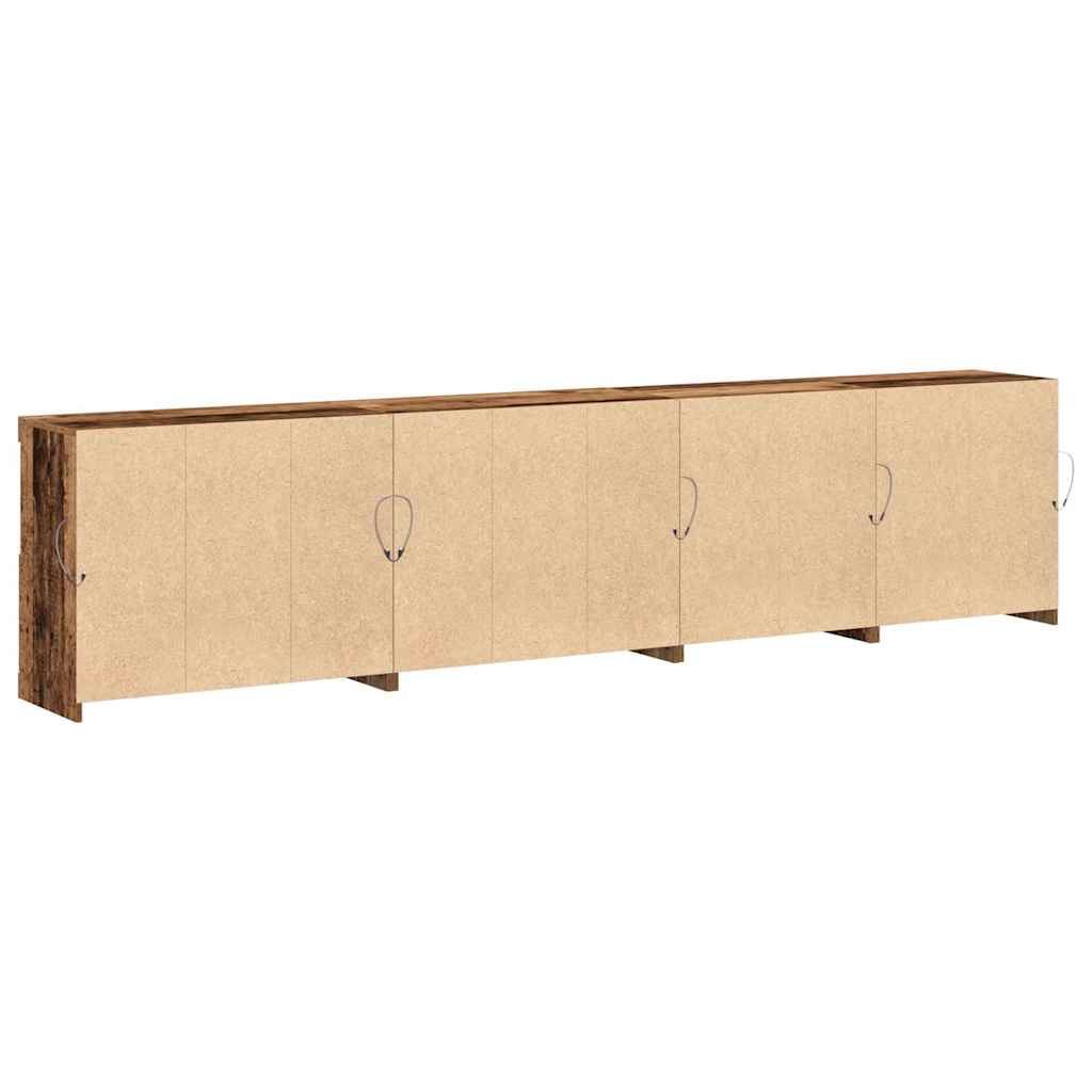 vidaXL LED Sideboard Old Wood 283 x 37 x 67 cm Engineered Wood