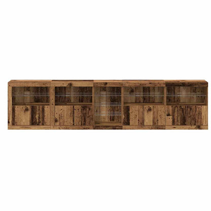 vidaXL LED Sideboard Old Wood 283 x 37 x 67 cm Engineered Wood