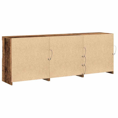 vidaXL LED Sideboard Old Wood 181.5 x 37 x 67 cm Engineered Wood