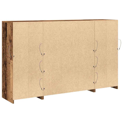 vidaXL LED Sideboard Old Wood 163 x 37 x 100 cm Engineered Wood