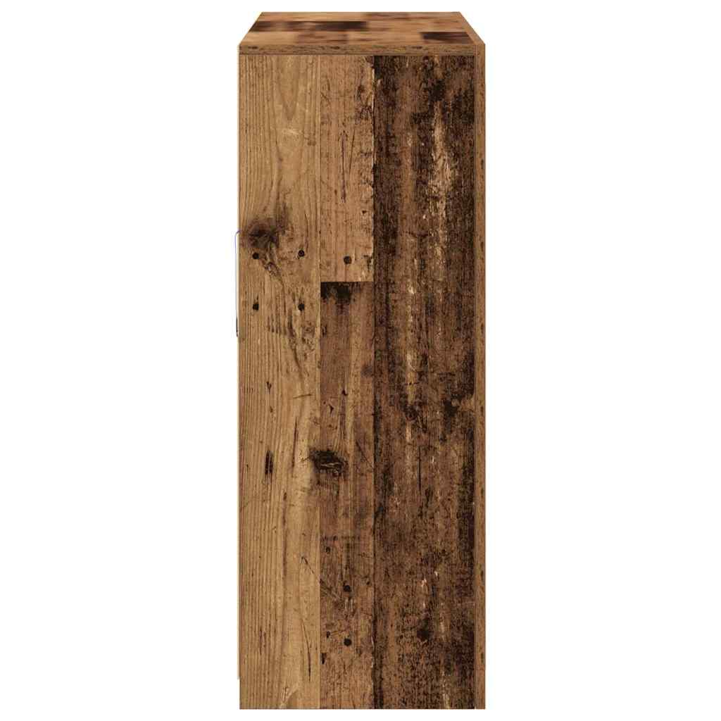 vidaXL LED Sideboard Old Wood 162 x 37 x 100 cm Engineered Wood